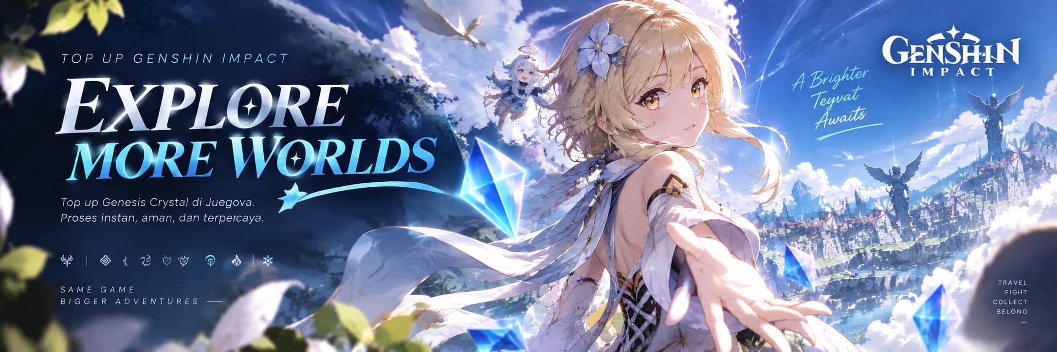 Explore More Worlds — Top up Genesis Crystal Genshin Impact